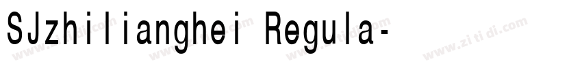 SJzhilianghei Regula字体转换